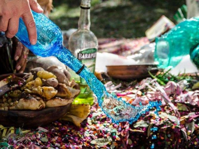 Day of Pachamama - Typical way of "preparing" the offerings...